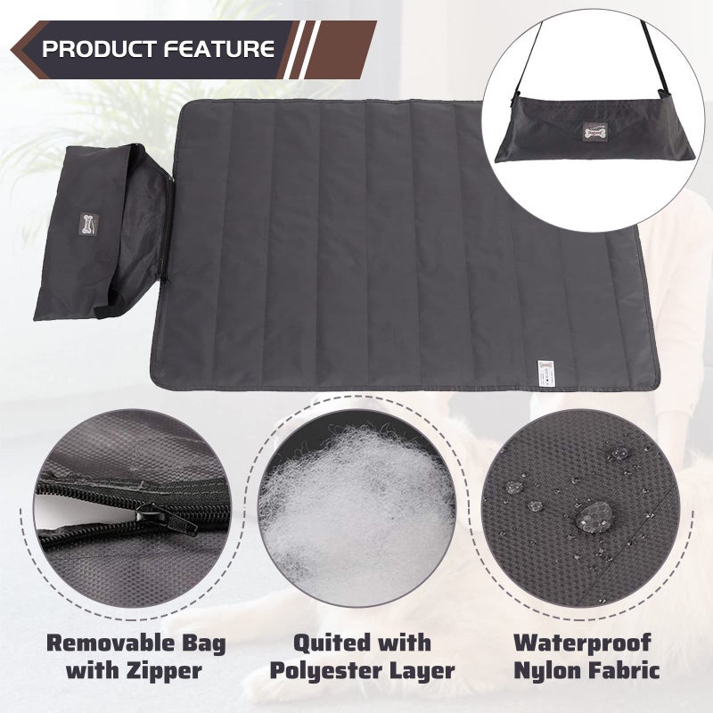 ROZKITCH Outdoor Pet Dog Pad 39"x28" Portable Reversible Waterproof Summer Sleeping Mat Reusable Machine Washable Easy to Clean&Carry Camping Travel Mat for Small Medium Large Dogs - Image 2